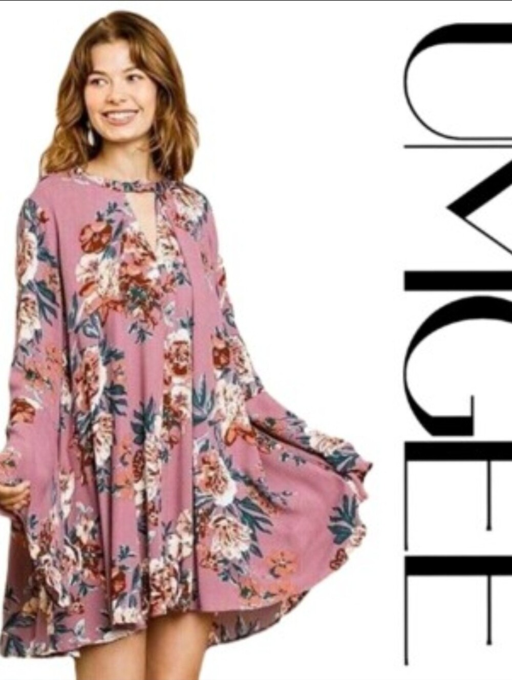 Umgee Black Long Sleeve Maxi Dress